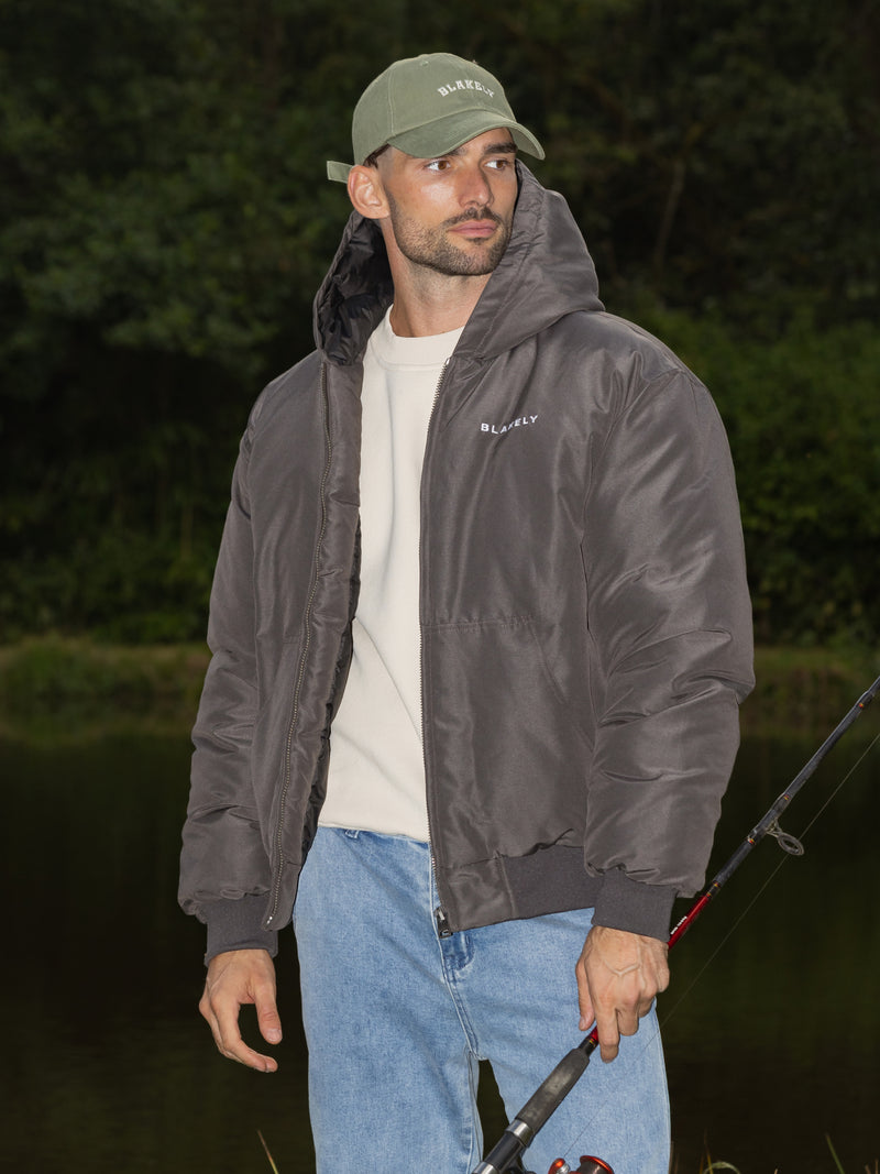 Layton Hooded Jacket - Charcoal