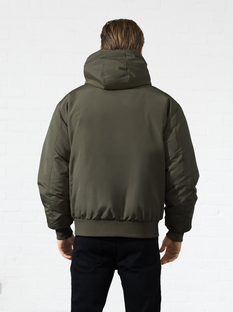 Layton Hooded Jacket - Khaki Green