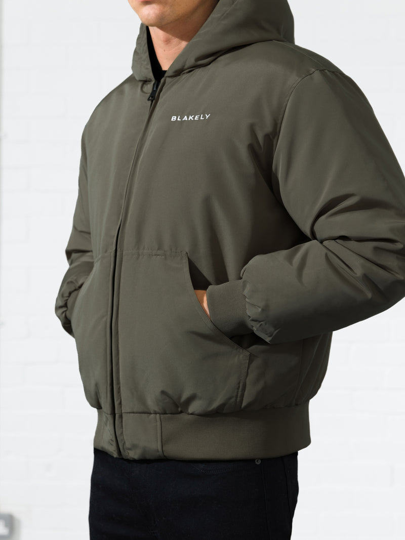 Layton Hooded Jacket - Khaki Green