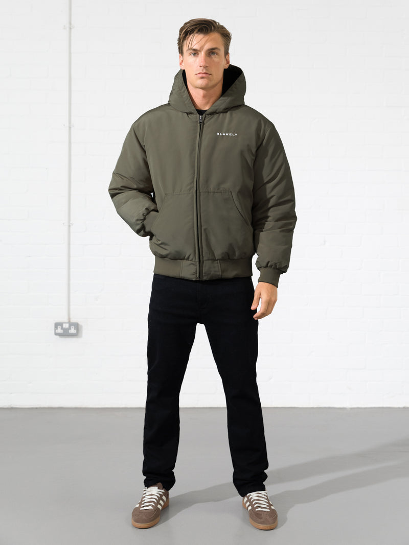 Layton Hooded Jacket - Khaki Green