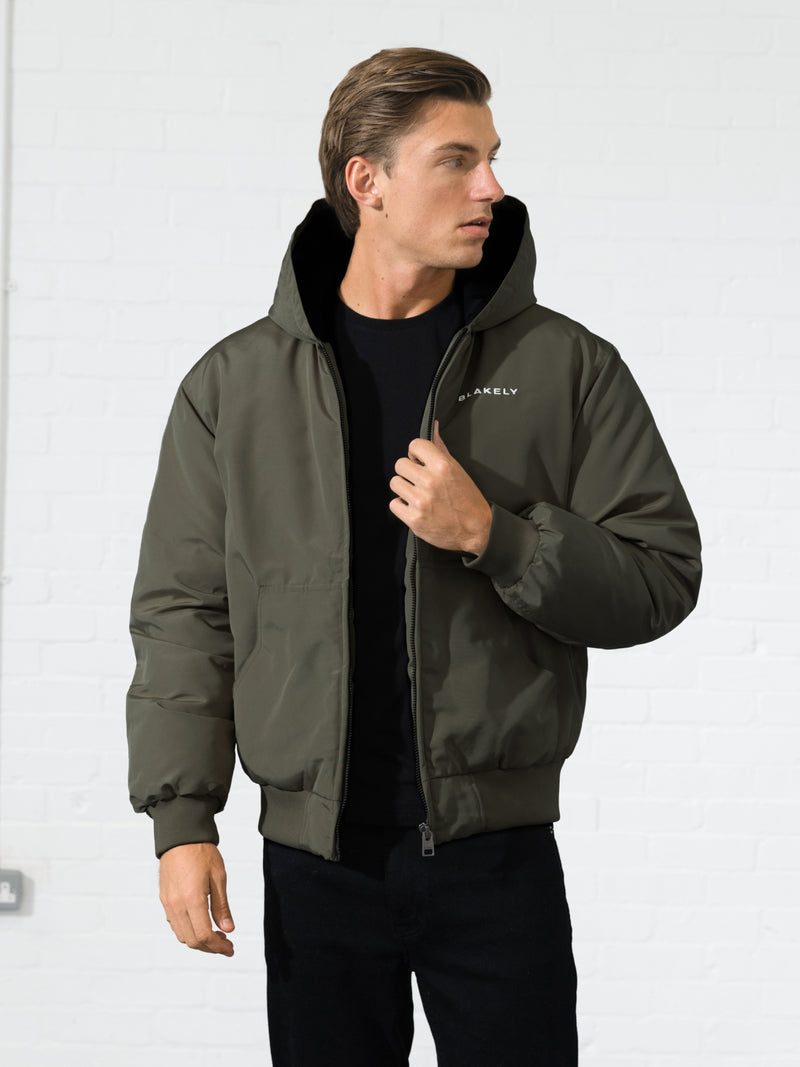 Layton Hooded Jacket - Khaki Green