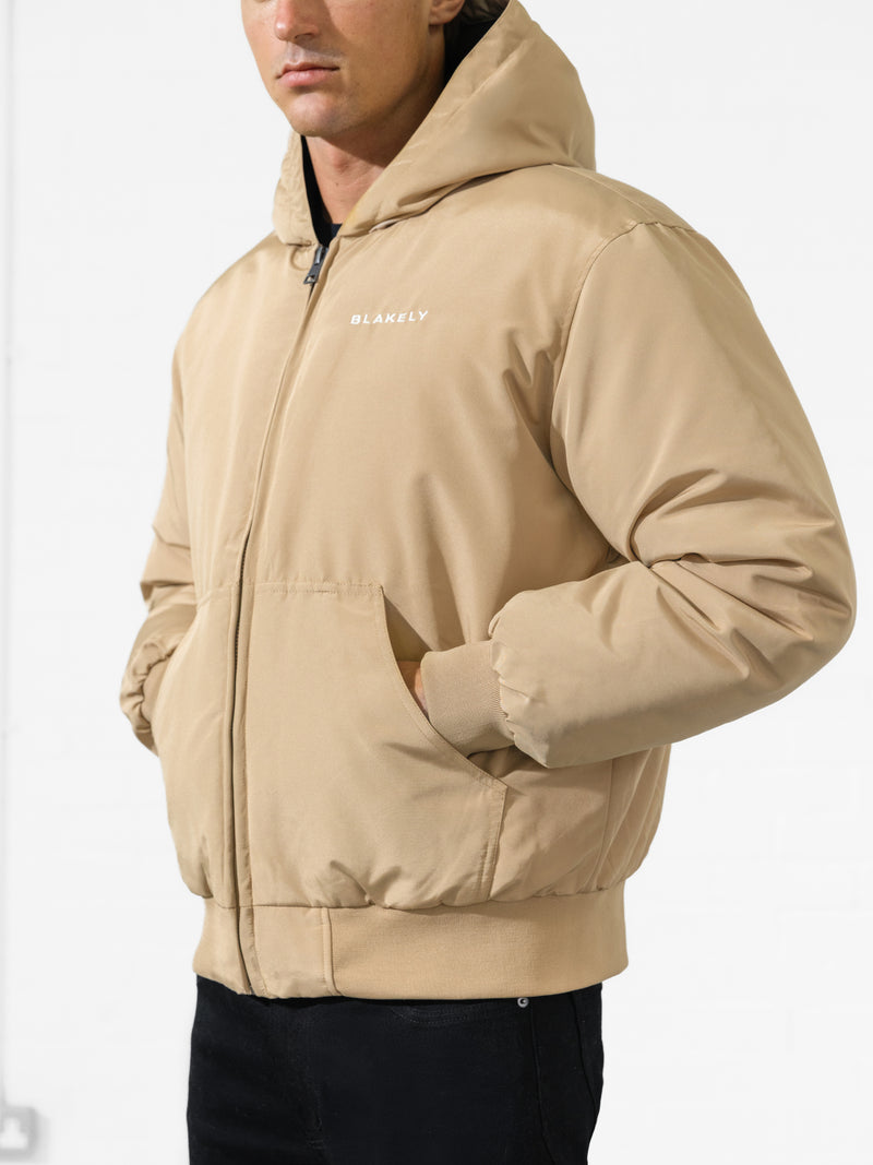 Layton Hooded Jacket - Tan