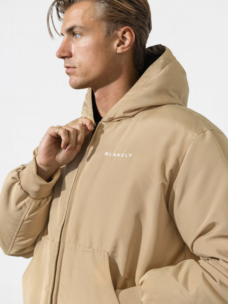 Layton Hooded Jacket - Tan