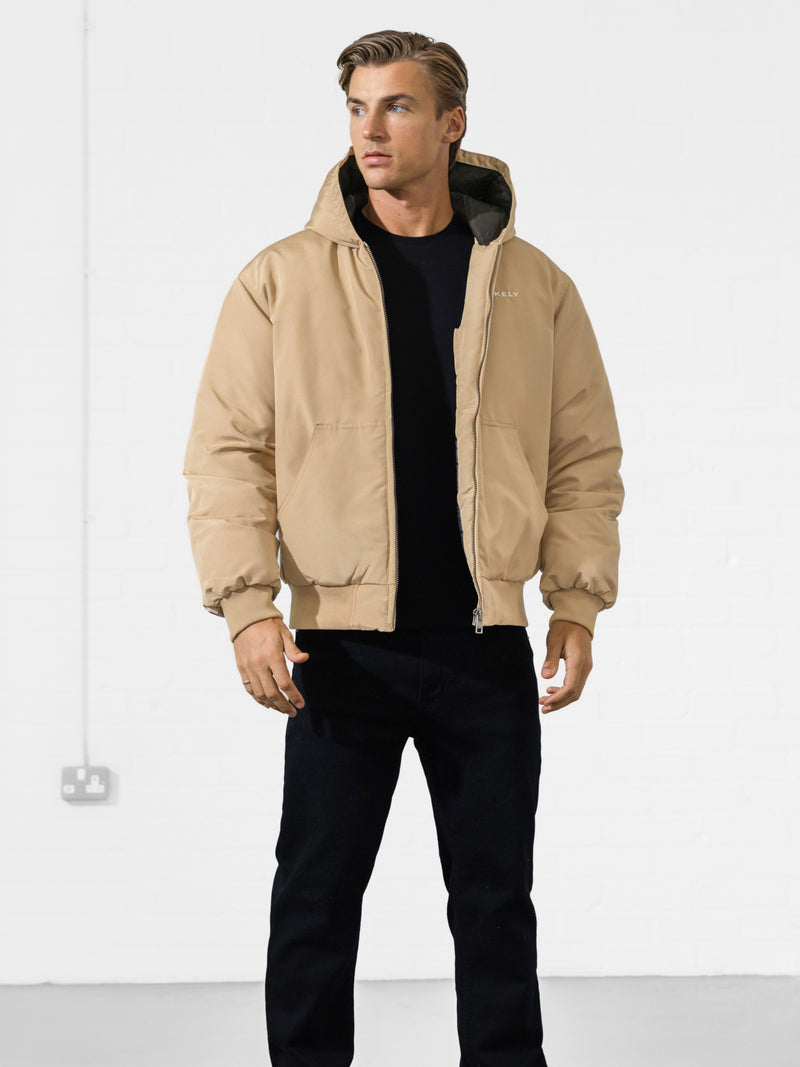 Layton Hooded Jacket - Tan