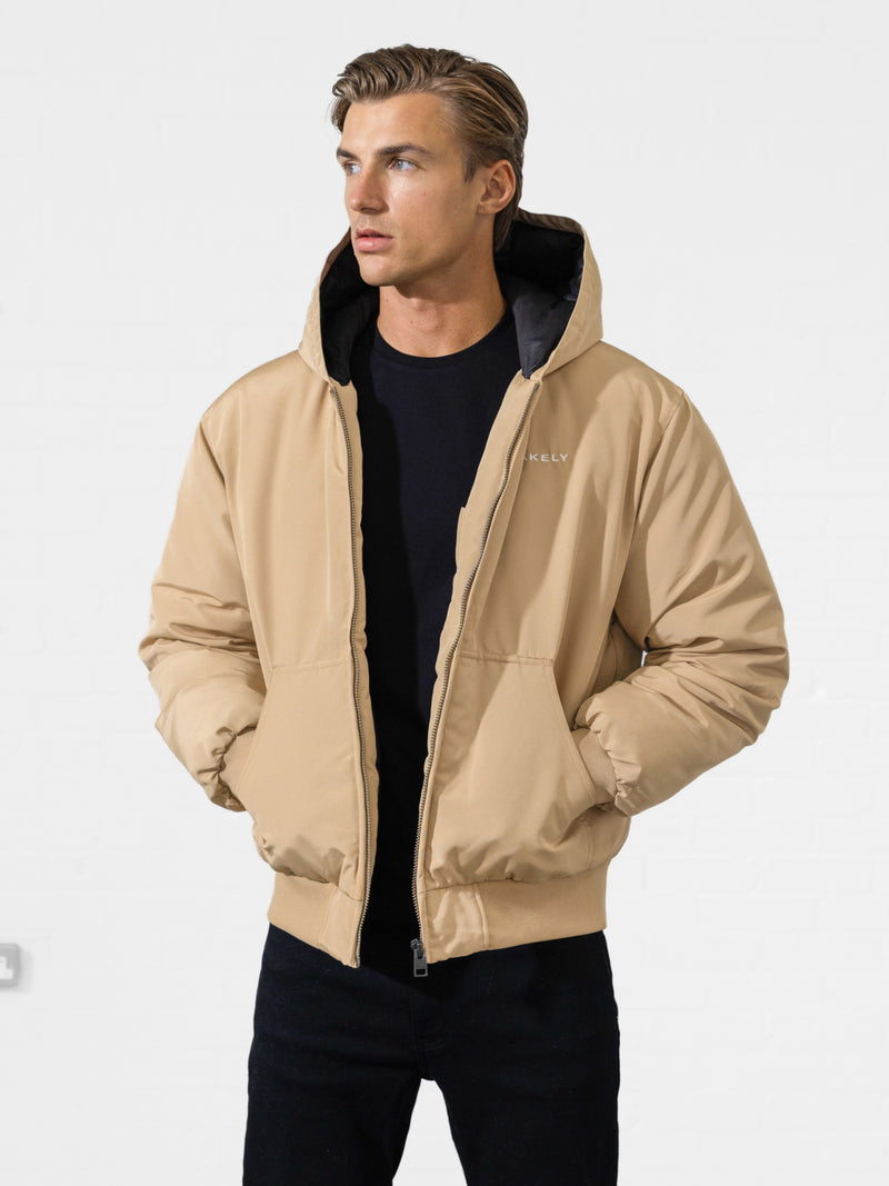 Layton Hooded Jacket - Tan