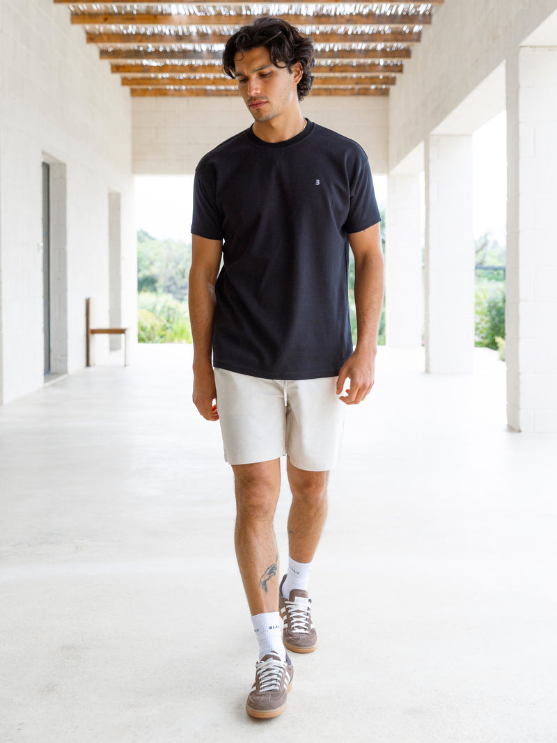 Conrad Relaxed Anchor T-Shirt - Black