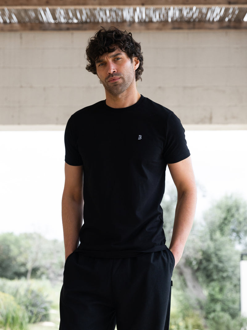 Conrad Relaxed Anchor T-Shirt - Black