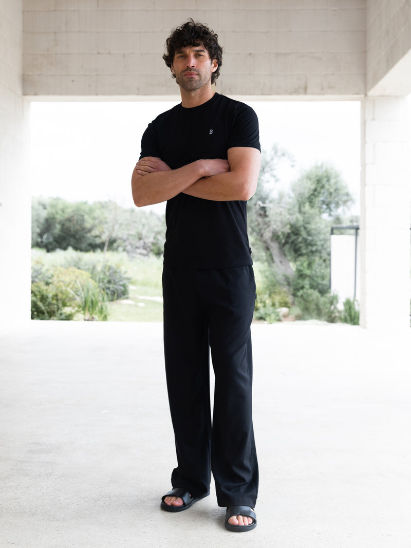 Conrad Relaxed Anchor T-Shirt - Black