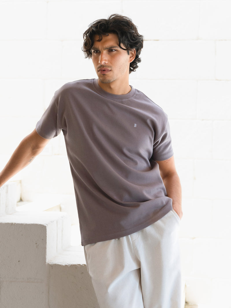 Conrad Relaxed Anchor T-Shirt - Light Brown