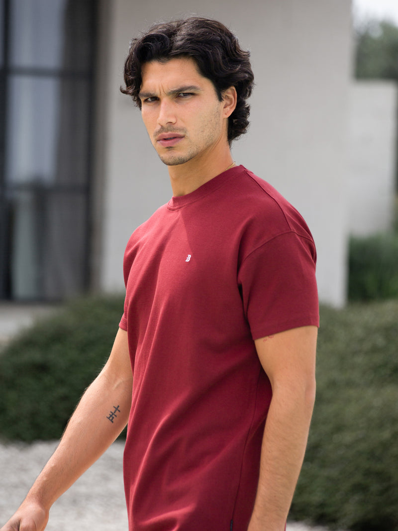 Conrad Relaxed Anchor T-Shirt - Maroon
