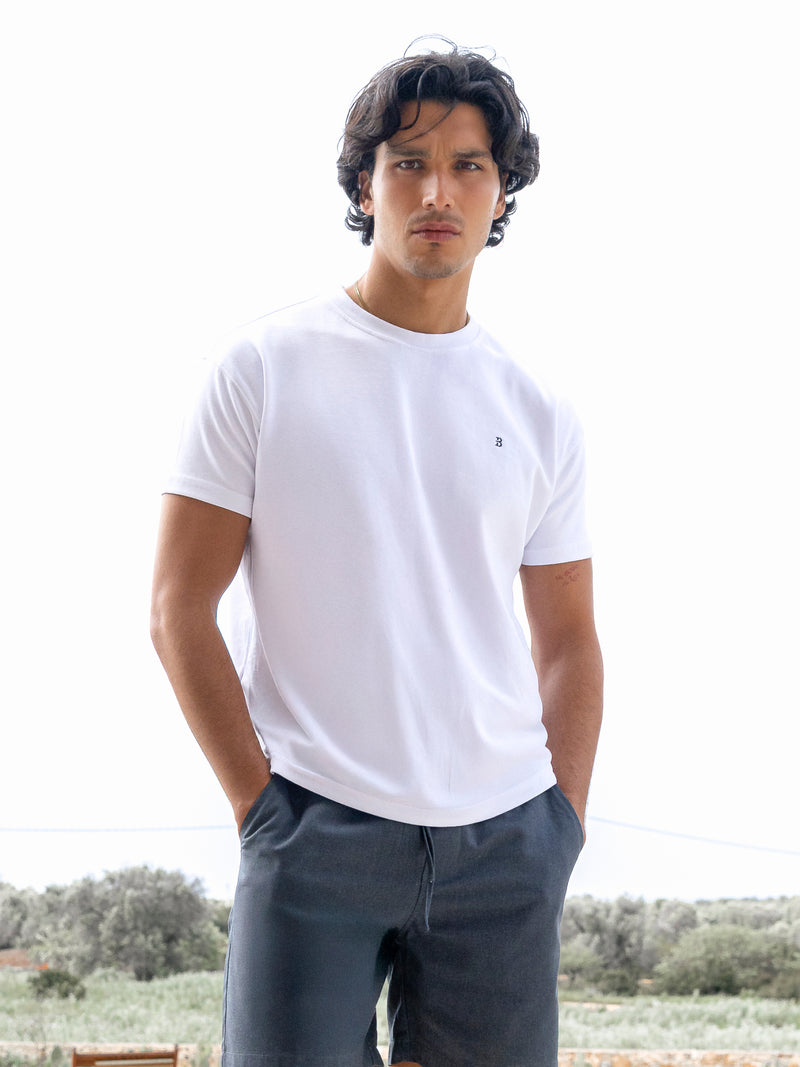 Conrad Relaxed Anchor T-Shirt - White
