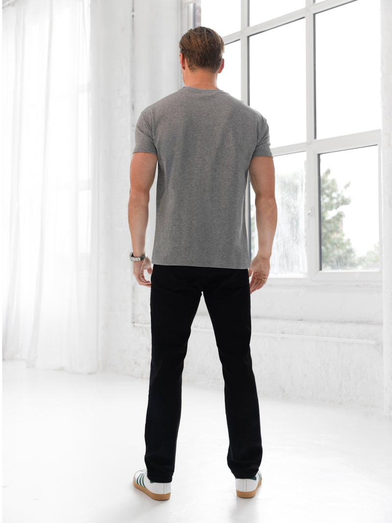Conrad Relaxed Anchor T-Shirt - Marl Grey