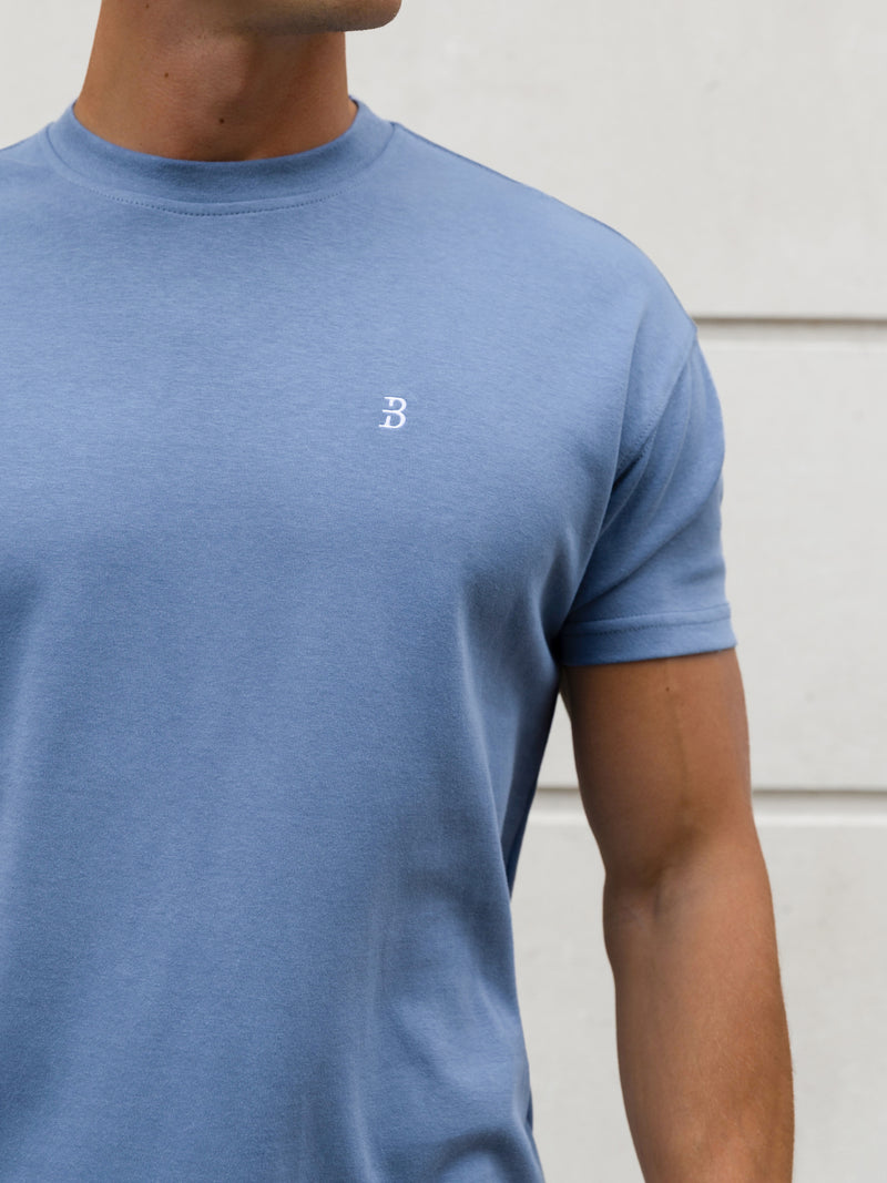 Conrad Relaxed Anchor T-Shirt - Mid Blue
