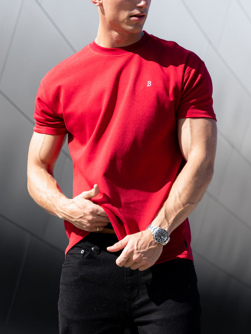 Conrad Relaxed Anchor T-Shirt - Red