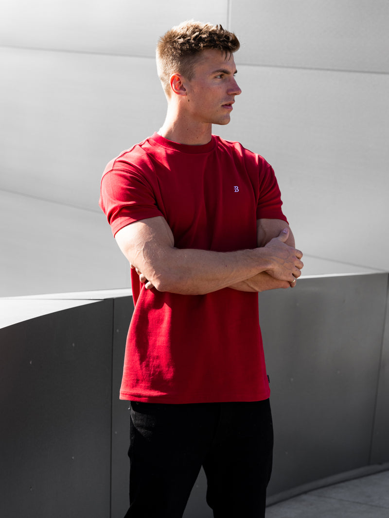 Conrad Relaxed Anchor T-Shirt - Red