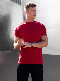 Conrad Relaxed Anchor T-Shirt - Red