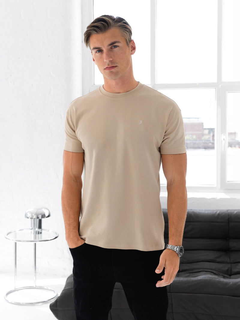 Conrad Relaxed Anchor T-Shirt - Soft Tan