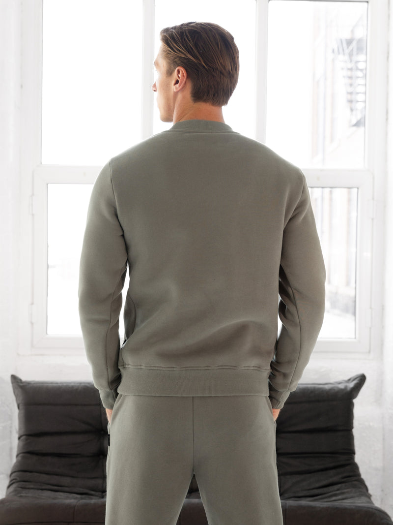 Blakely Basic Regular Fit Jumper - Safari Green
