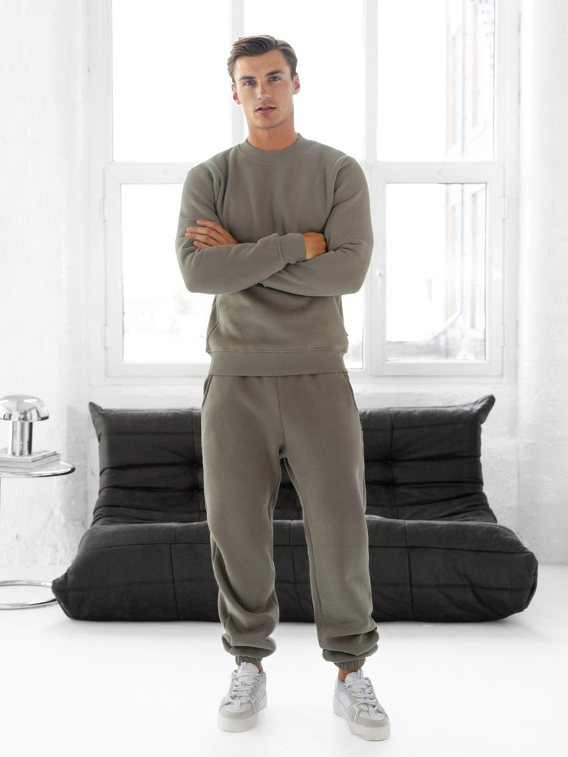 Blakely Basic Regular Fit Jumper - Safari Green
