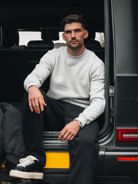 Blakely Basic Regular Fit Jumper - Marl Grey