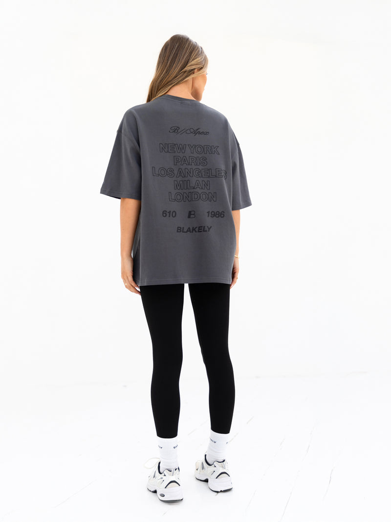 Apex City Ultra Oversized T-Shirt - Charcoal