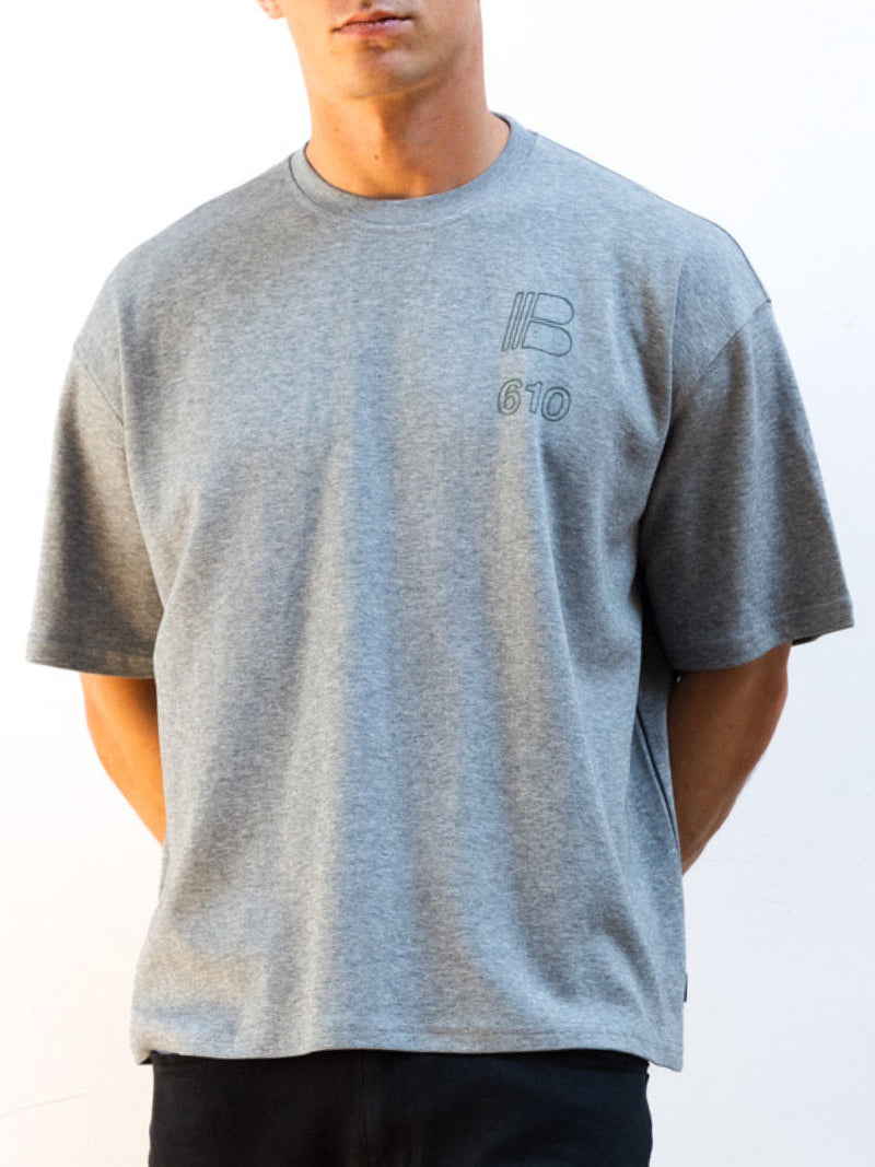 Apex City Unfitted T-Shirt - Marl Grey