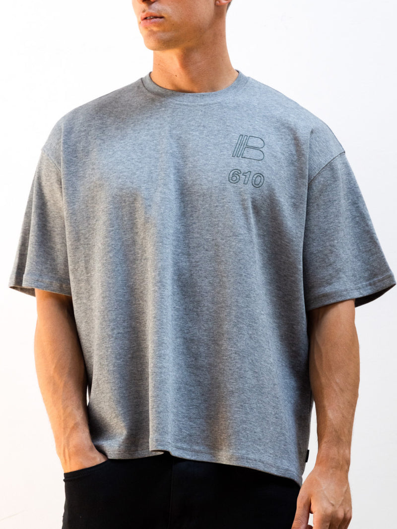 Apex City Unfitted T-Shirt - Marl Grey