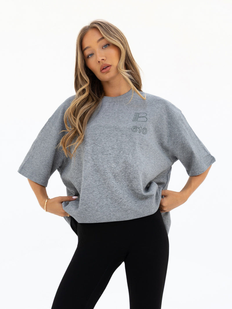 Apex City Ultra Oversized T-Shirt - Marl Grey