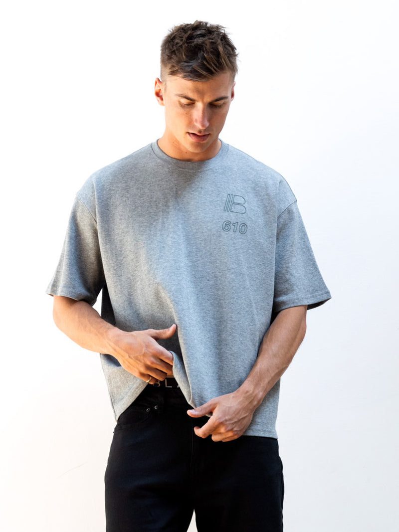 Apex City Unfitted T-Shirt - Marl Grey