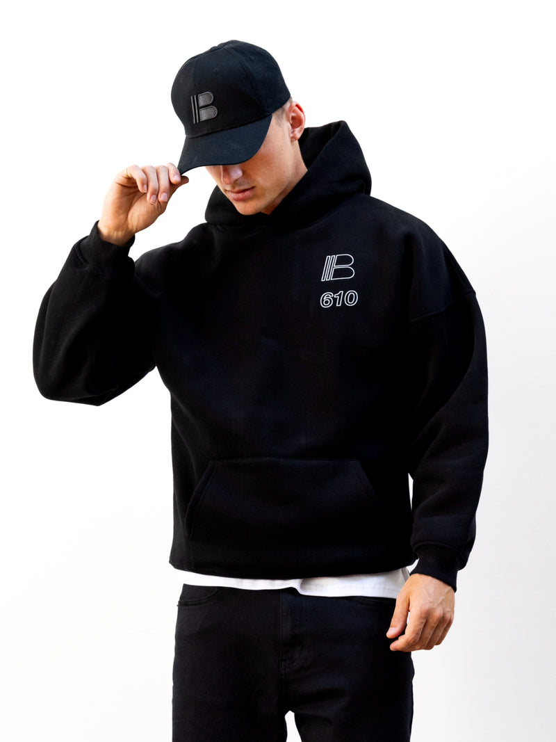 Apex City Relaxed Hoodie - Black