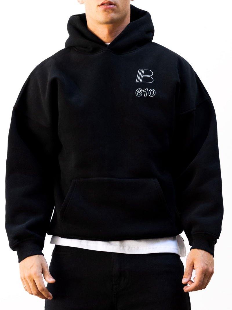 Apex City Relaxed Hoodie - Black