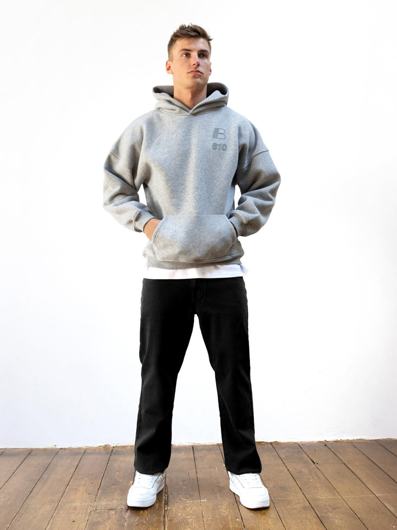 Apex City Relaxed Hoodie - Marl Grey