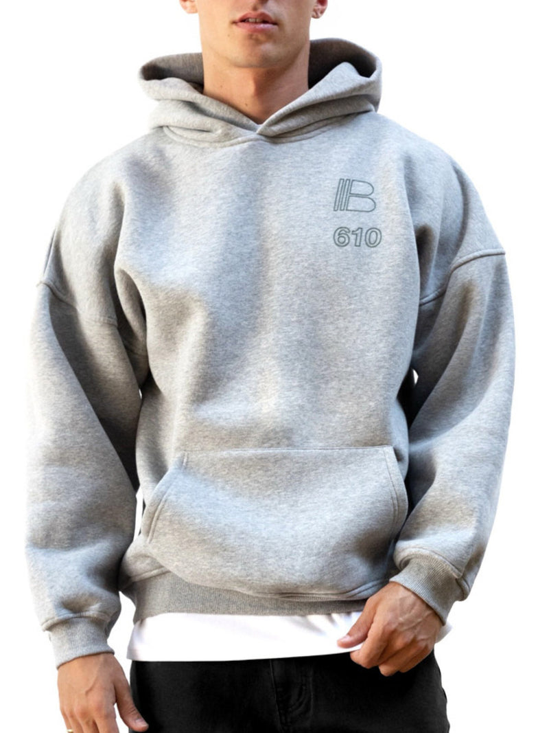Apex City Relaxed Hoodie - Marl Grey