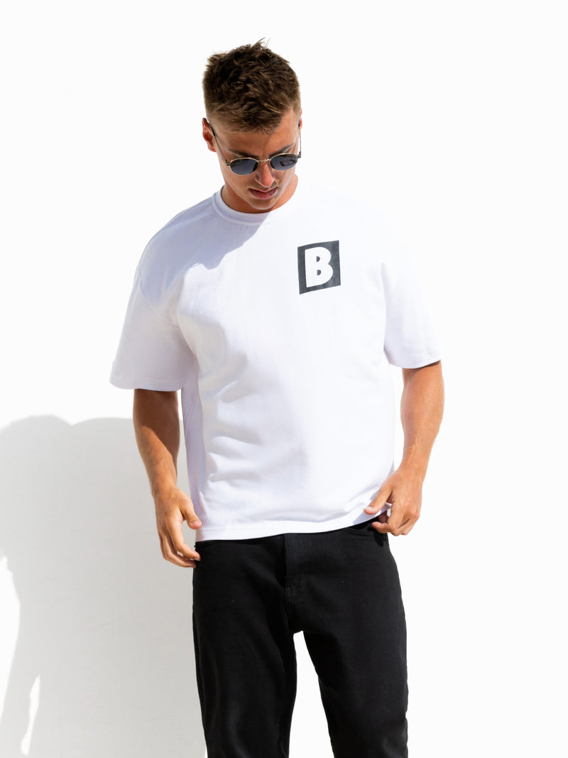 Offset Unfitted T-Shirt - Bright White