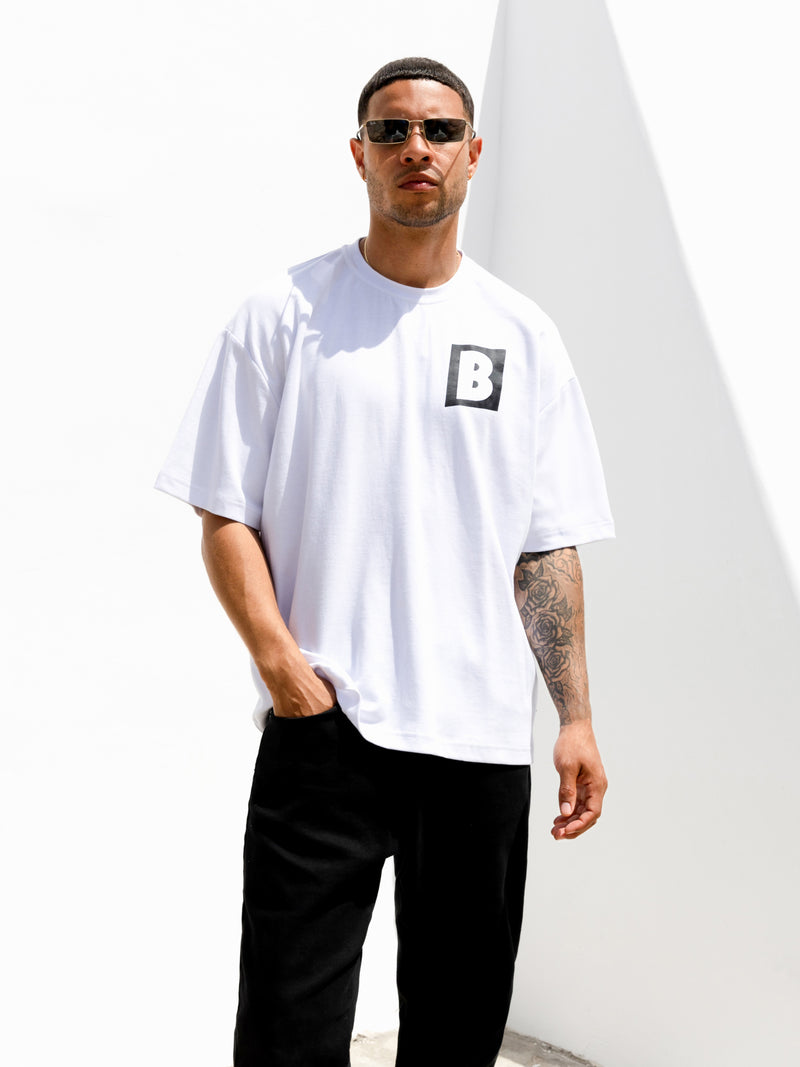 Offset Unfitted T-Shirt - Bright White