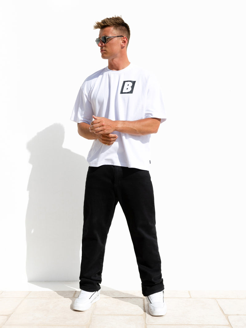 Offset Unfitted T-Shirt - Bright White