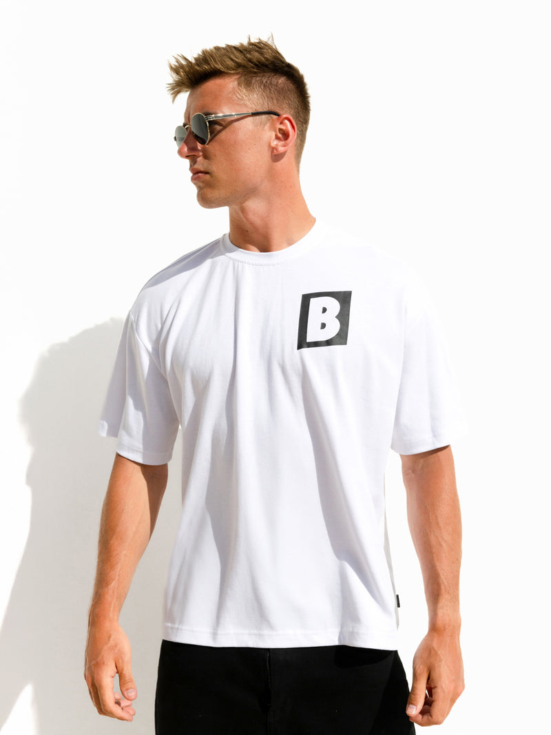 Offset Unfitted T-Shirt - Bright White