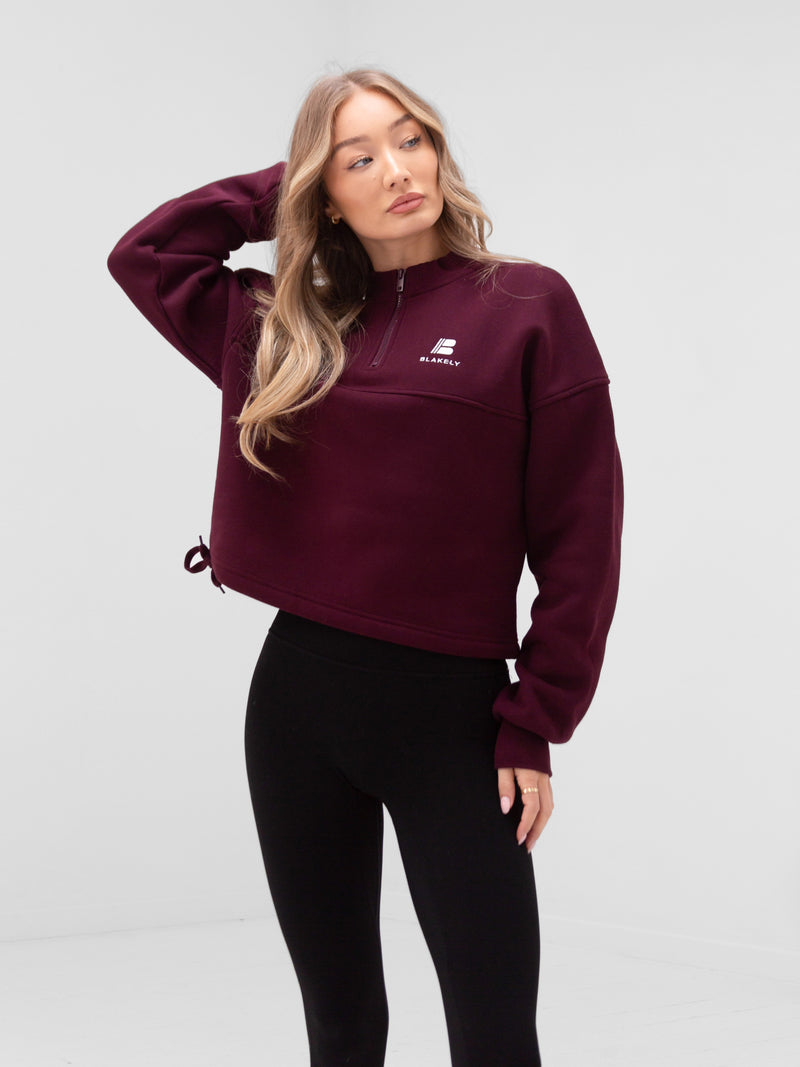 Apex Pro 1/4 Zip Jumper - Deep Burgundy