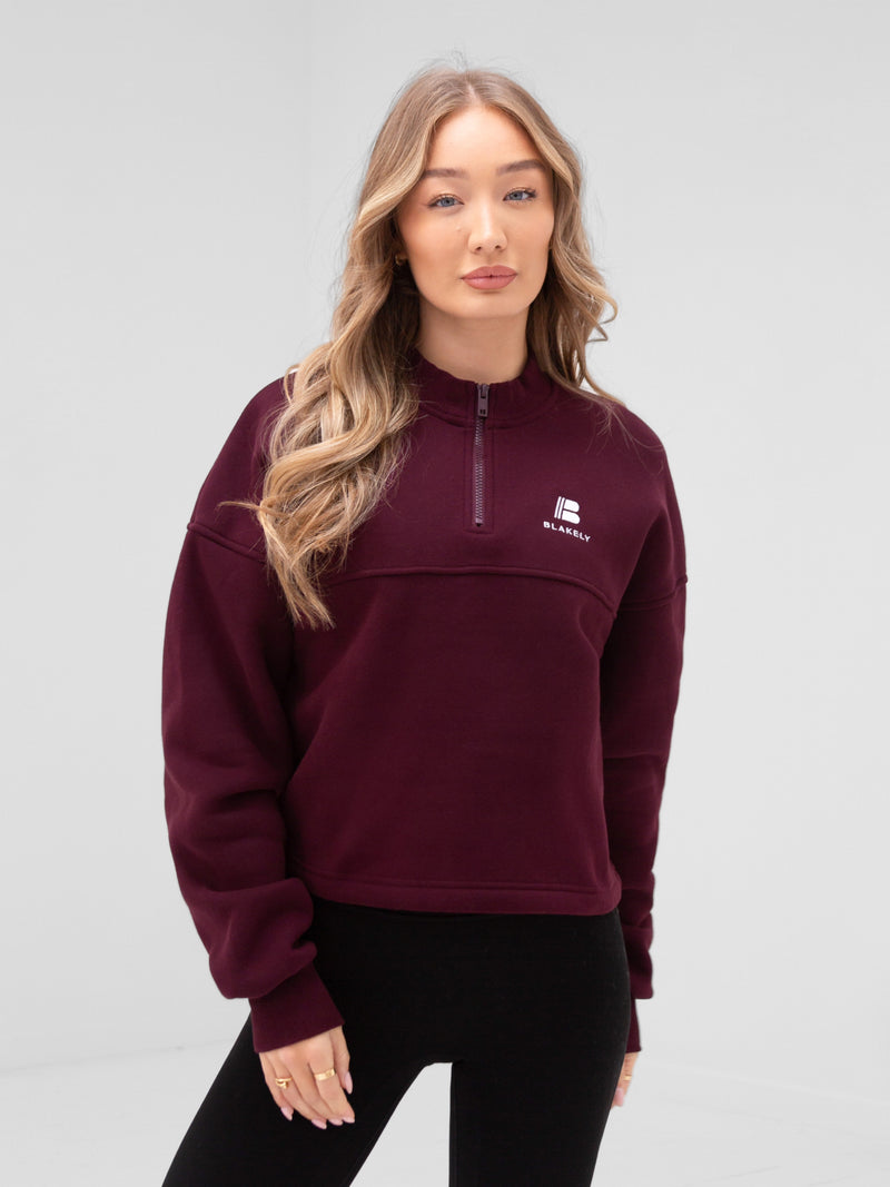 Apex Pro 1/4 Zip Jumper - Deep Burgundy