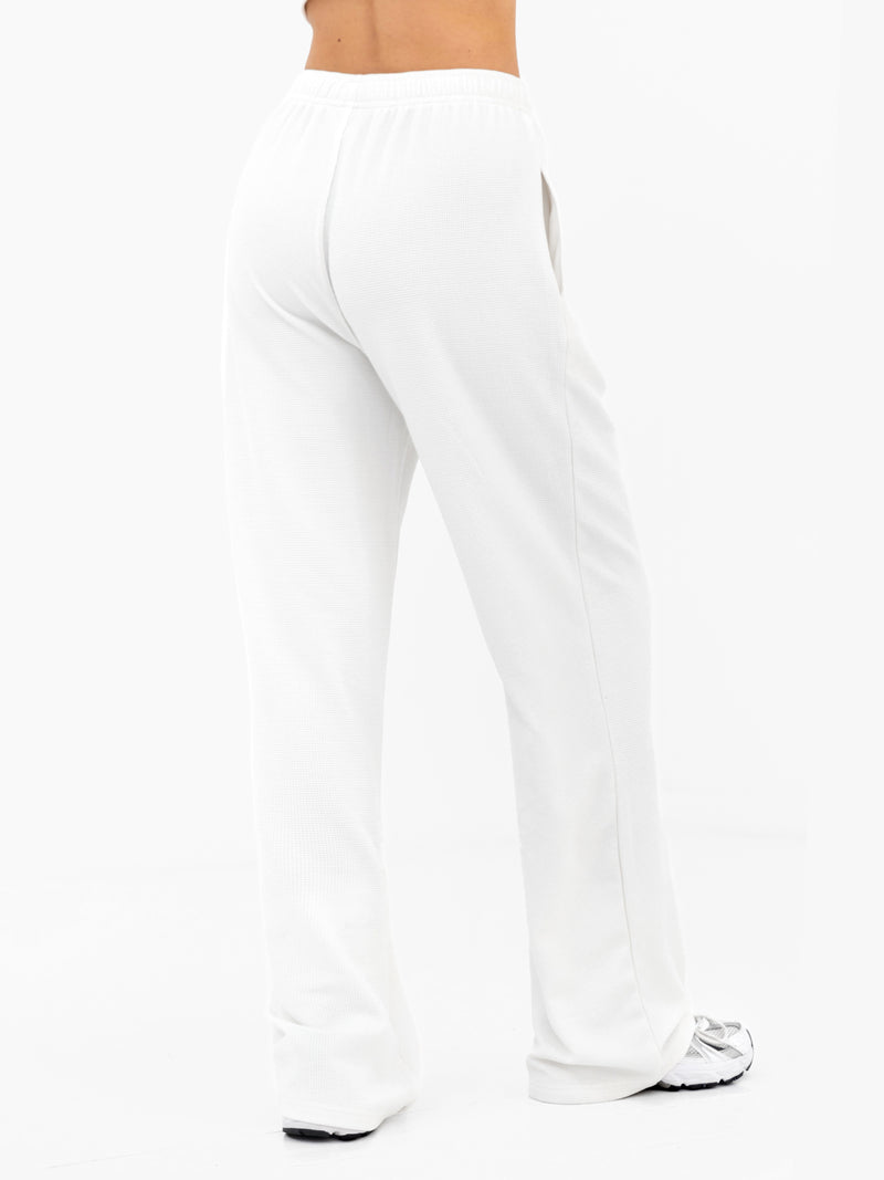 Soft Waffle Trousers - Off White
