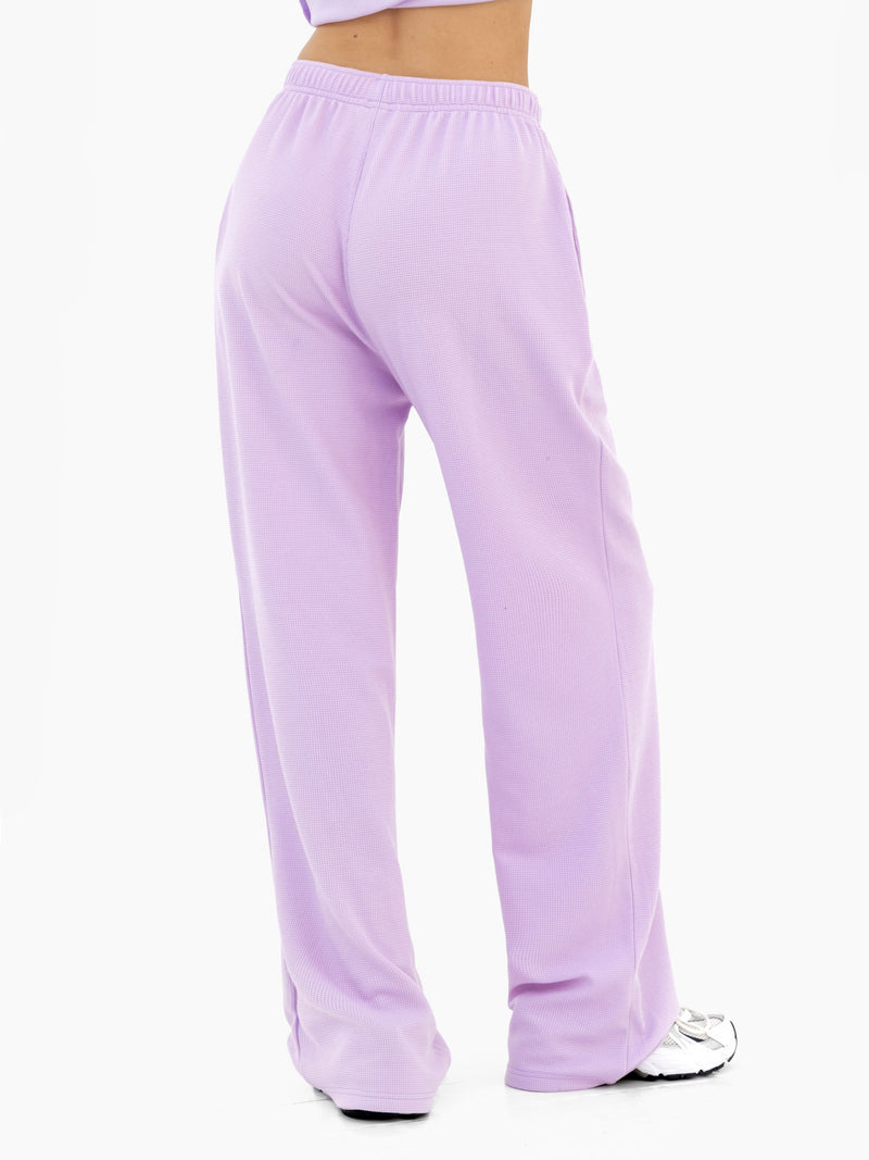 Soft Waffle Trousers - Purple