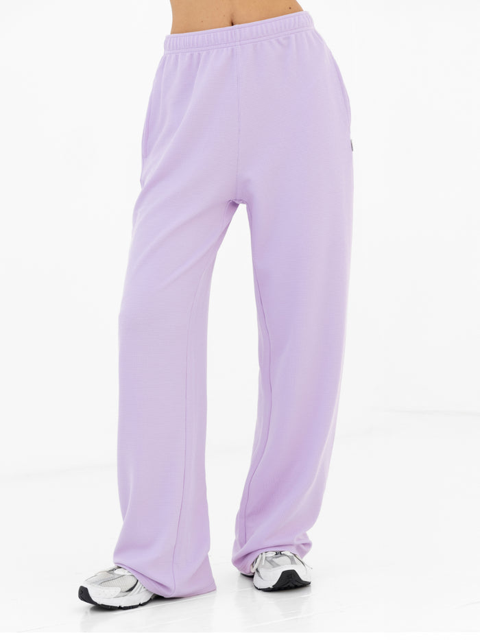 Soft Waffle Trousers - Purple