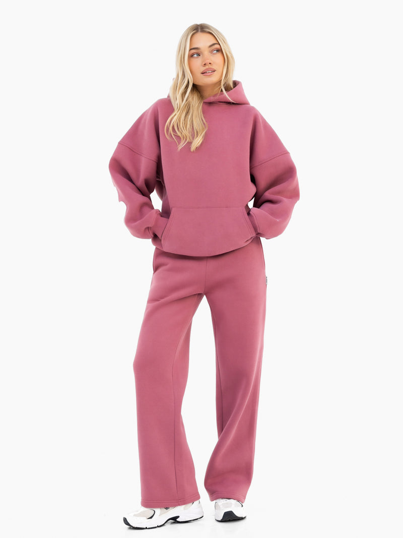 Isabel Wide Leg Sweatpants - Dark Berry