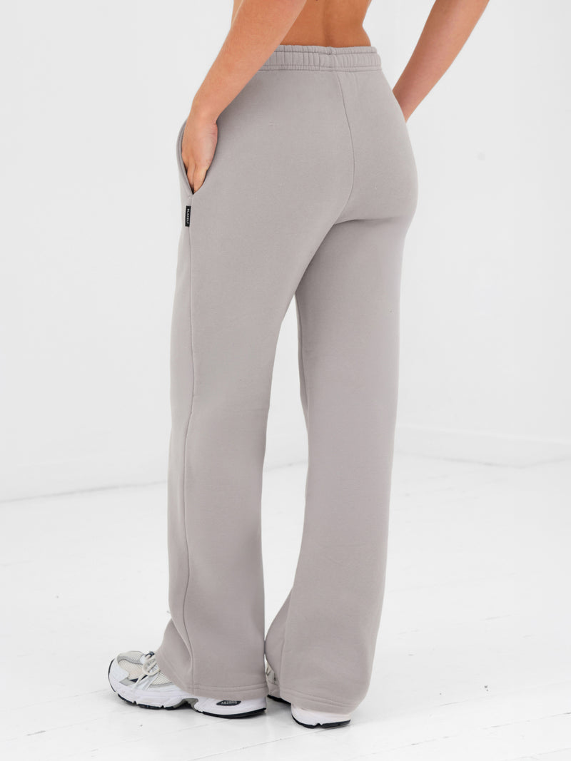 Isabel Wide Leg Sweatpants - Cloud Grey