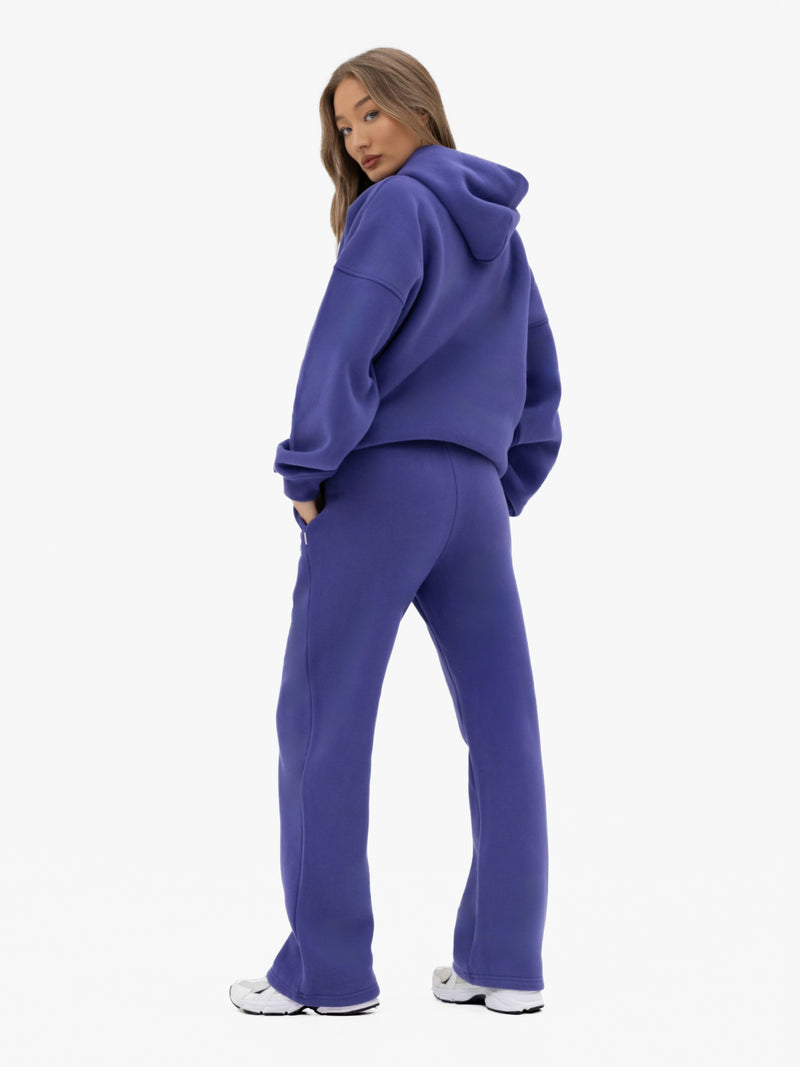 Freya Wide Leg Sweatpants - Bold Purple