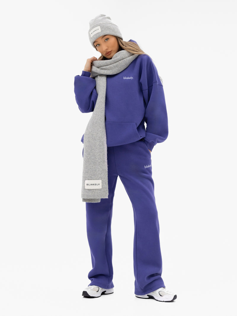 Freya Wide Leg Sweatpants - Bold Purple