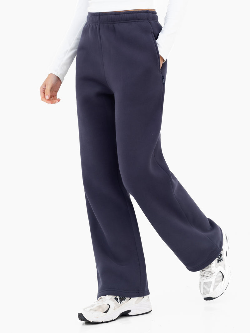 Isabel Wide Leg Sweatpants - True Navy