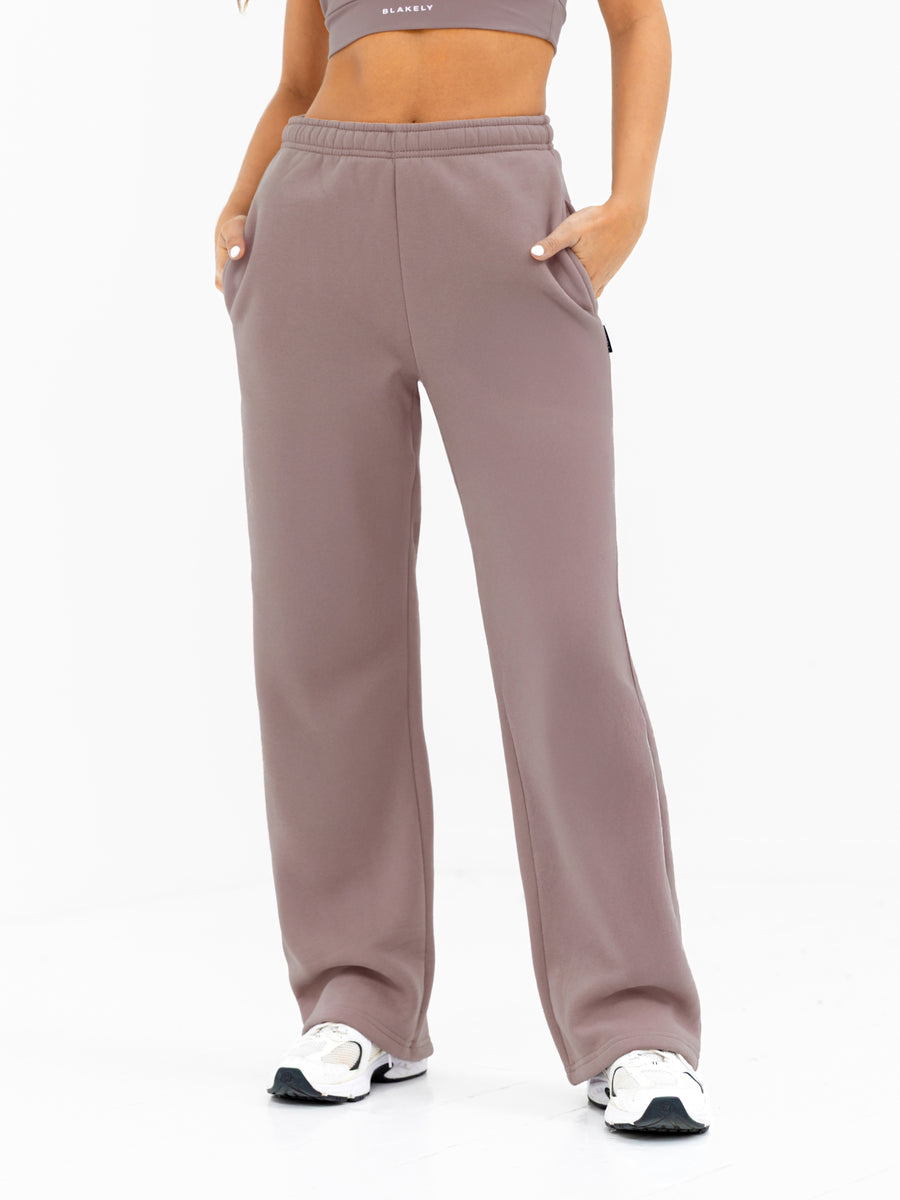 Buy Blakely Pink Taupe Isabel Wide Leg Sweatpants | Free delivery on orders over £70
