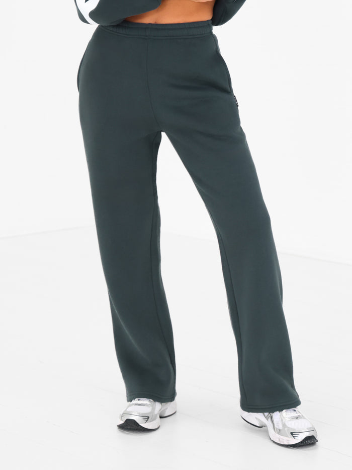 Isabel Wide Leg Sweatpants - Midnight Teal