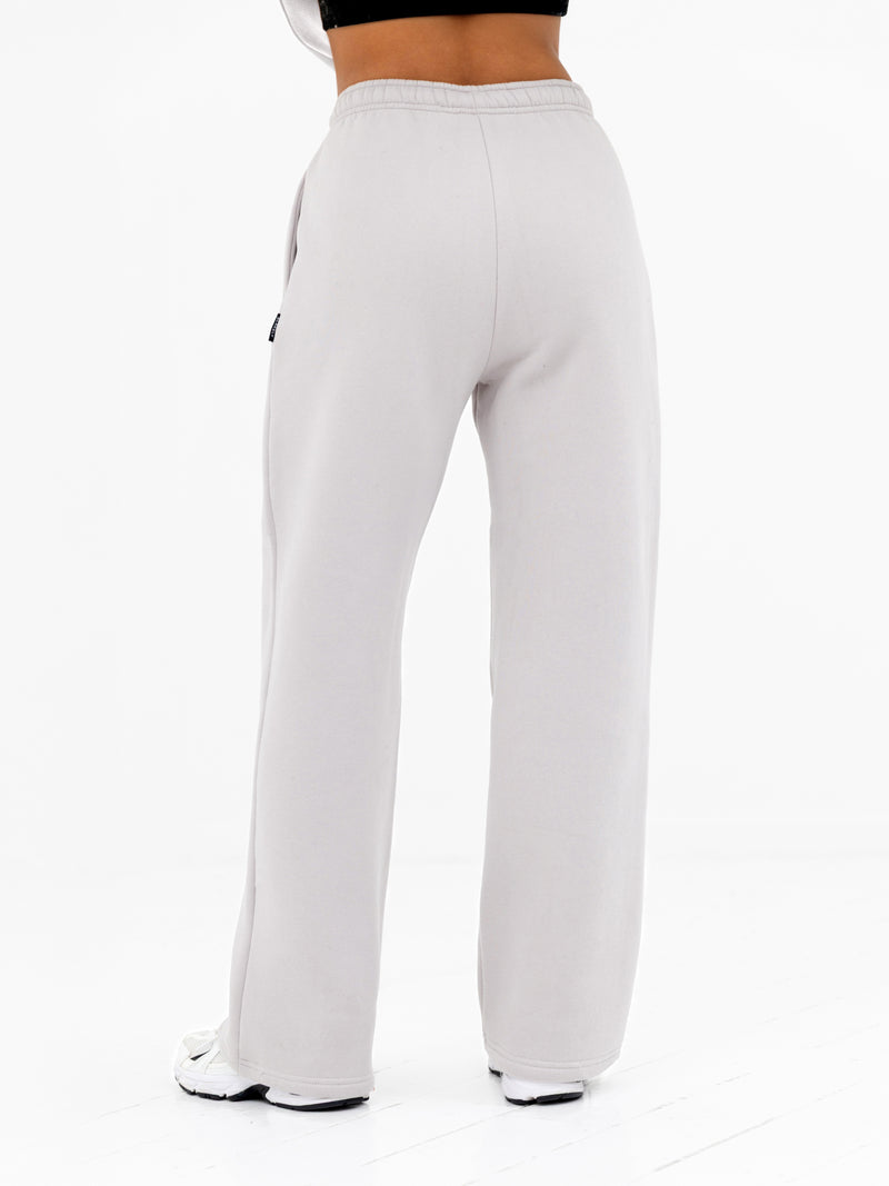 Isabel Wide Leg Sweatpants - Stone